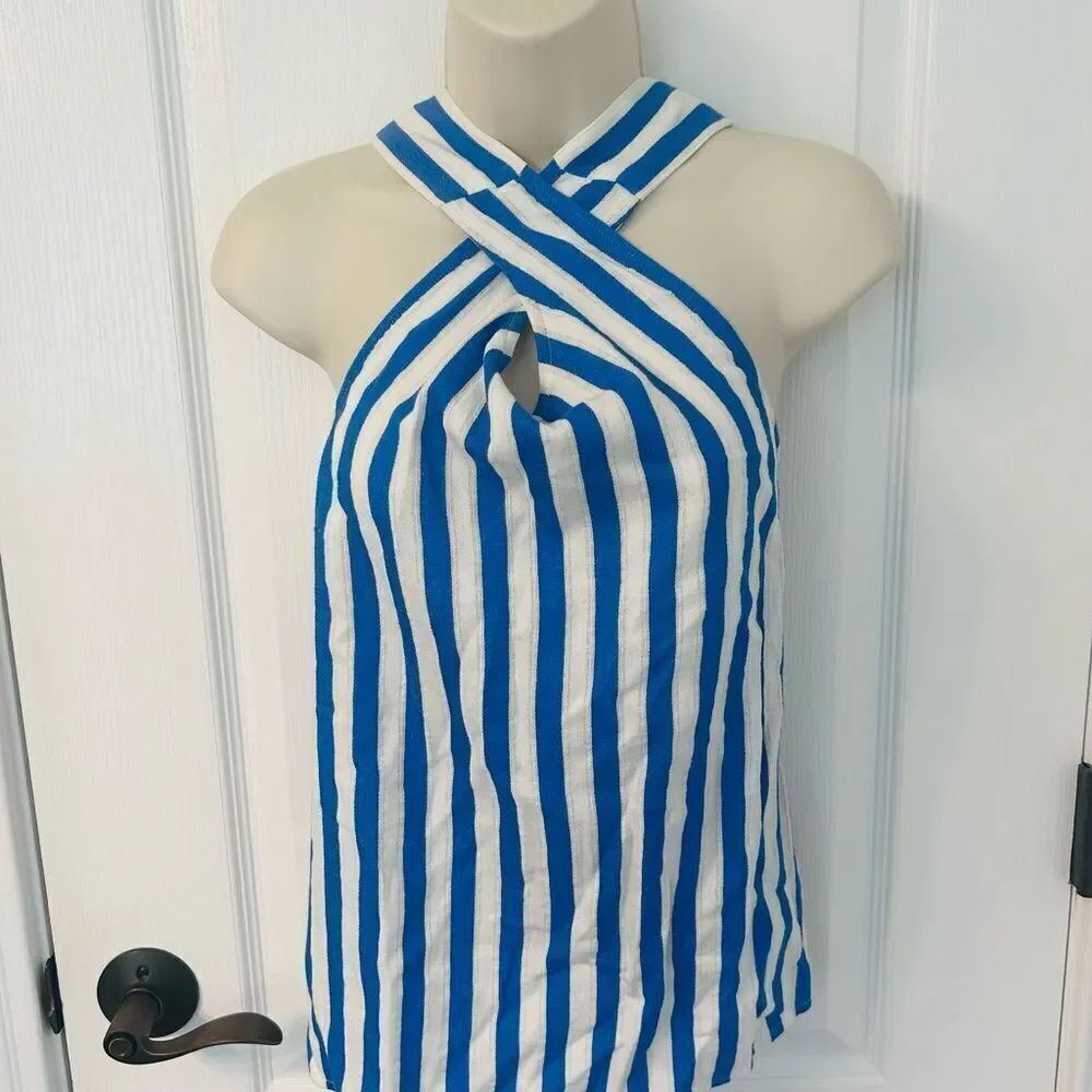 J.Crew Gorgeous Blue and White Striped Top!